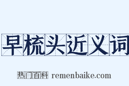 早梳头近义词是什么意思的图片